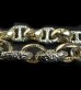 画像5: Chiseled anchor chain with 10k gold maltese cross H.W.O links bracelet