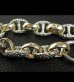 画像13: Chiseled anchor chain with 10k gold maltese cross H.W.O links bracelet