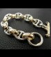 画像3: Chiseled anchor chain with 10k gold maltese cross H.W.O links bracelet