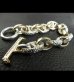 画像2: Chiseled anchor chain with 10k gold maltese cross H.W.O links bracelet (2)