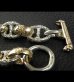 画像6: Chiseled anchor chain with 10k gold maltese cross H.W.O links bracelet