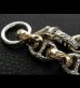 画像12: Chiseled anchor chain with 10k gold maltese cross H.W.O links bracelet