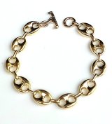 【一点もの】10K Gold Marine Chain Links Bracelet