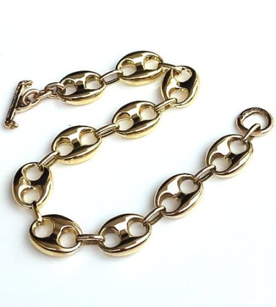 画像2: 【一点もの】10K Gold Marine Chain Links Bracelet