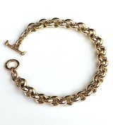 【一点もの】14K Gold O-Ring Links Bracelet