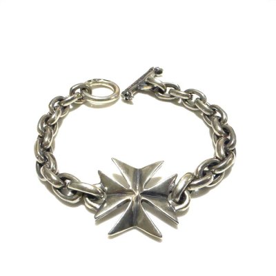 画像3: Maltese Cross & Half Small Oval Links Bracelet