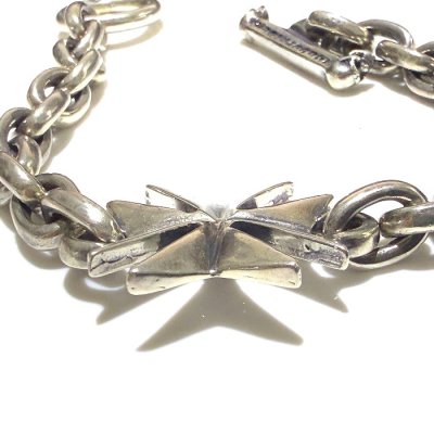 画像8: Maltese Cross & Half Small Oval Links Bracelet
