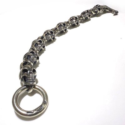 画像3: All Slant Head Skulls Link Bracelet