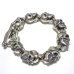 画像10: All Slant Head Skulls Link Bracelet