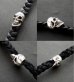 画像3: Skull On braid leather bracelet (3)
