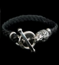Quarter Lion braid leather bracelet