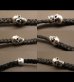 画像5: Quarter Skull On braid leather bracelet (5)