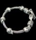画像1: Quarter 5Skulls with stud bolo neck cable wire bracelet (1)
