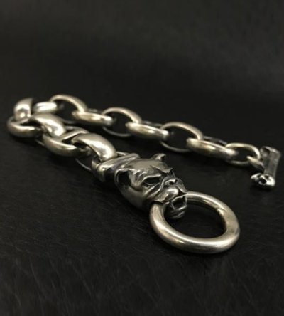 画像5: Long neck bulldog With smooth anchor links bracelet