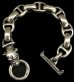 画像3: Long neck bulldog with smooth anchor links bracelet
