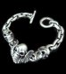 画像1: Skull wing with 2skulls bracelet (1)