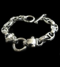 Quarter 2 panther With maltese cross H.W.O & smooth anchor chain bracelet