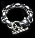 Panther With H.W.O & Smooth Anchor Links Bracelet
