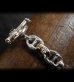 画像7: Quarter Chiseled anchor chain with 10k gold maltese cross H.W.O links bracelet