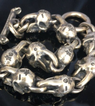 画像3: Half 9Skull Links Bracelet