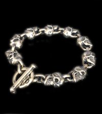 Half 9Skull Links Bracelet