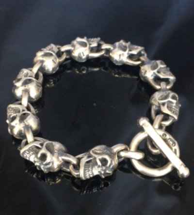 画像7: Half 9Skull Links Bracelet