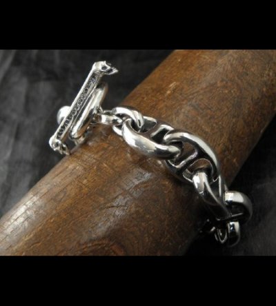 画像8: All Smooth Anchor Chain Links Bracelet