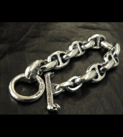 画像6: All Smooth Anchor Chain Links Bracelet
