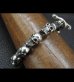 画像8: Half size 10skulls braid leather bracelet