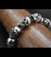 画像7: Half size 10skulls braid leather bracelet