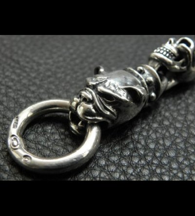 画像6: Stud Bolo Neck Old Bulldog With 7-Skull Links Bracelet