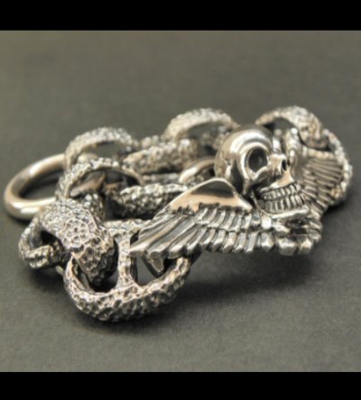 画像8: Wing Skull With Chiseled H.W.O & Chiseled Anchor Links Bracelet