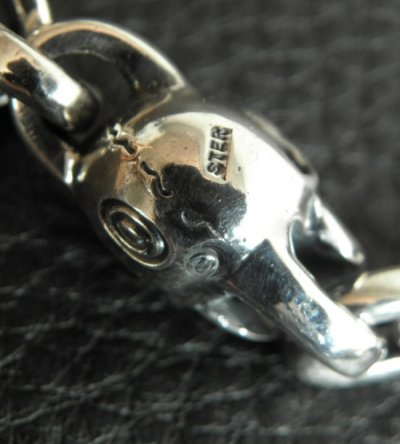 画像18: Stud Bolo Neck Old Bulldog With 4Skulls & Small Oval Links Bracelet