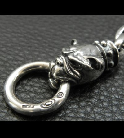 画像16: Stud Bolo Neck Old Bulldog With 4Skulls & Small Oval Links Bracelet