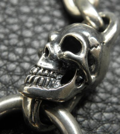 画像16: Single Skull With Small Oval Links Bracelet