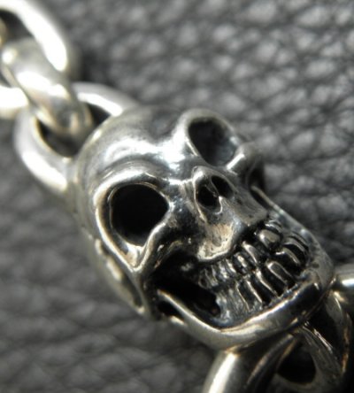 画像14: Single Skull With Small Oval Links Bracelet