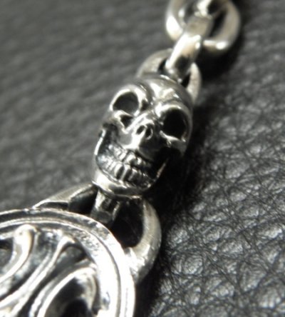 画像11: Quarter Sculpted Oval  ID With 2Skulls & Small Oval Links Bracelet