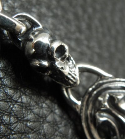 画像12: Quarter Sculpted Oval  ID With 2Skulls & Small Oval Links Bracelet