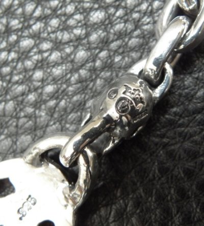 画像15: Quarter Sculpted Oval  ID With 2Skulls & Small Oval Links Bracelet