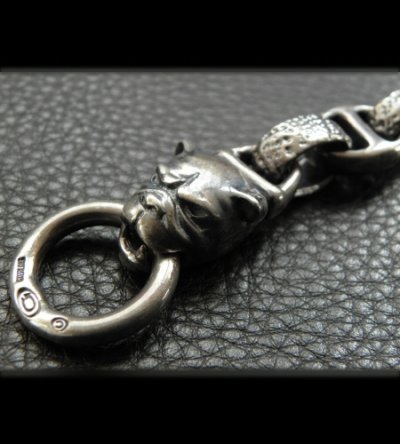 画像14: Bulldog With Textured H.W.O & Smooth Anchor Links Bracelet