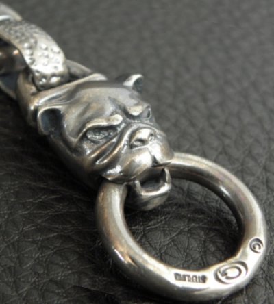 画像10: Bulldog With Textured H.W.O & Smooth Anchor Links Bracelet