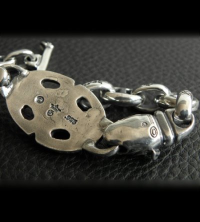 画像12: Half Sculpted Oval With 2 Old Bulldog & Smooth H.W.O, Anchor Chain Bracelet