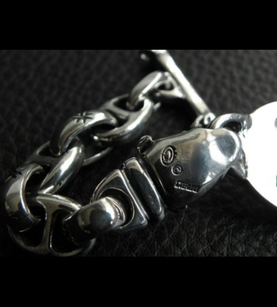 画像13: Half Sculpted Oval With 2 Old Bulldog & Smooth H.W.O, Anchor Chain Bracelet