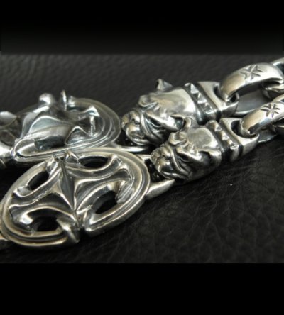 画像19: Half Sculpted Oval With 2 Old Bulldog & Smooth H.W.O, Anchor Chain Bracelet