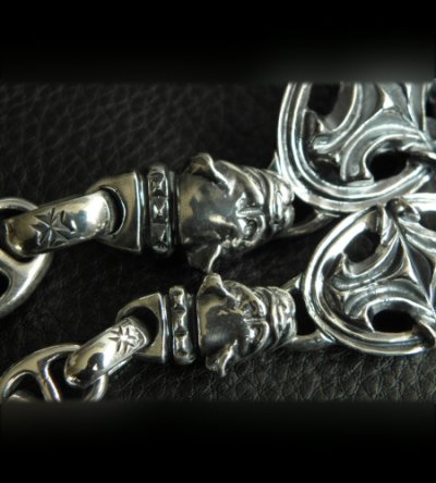 画像18: Half Sculpted Oval With 2 Old Bulldog & Smooth H.W.O, Anchor Chain Bracelet