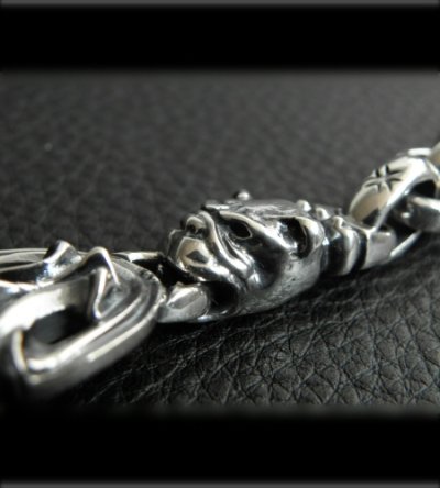 画像5: Half Sculpted Oval With 2 Old Bulldog & Smooth H.W.O, Anchor Chain Bracelet