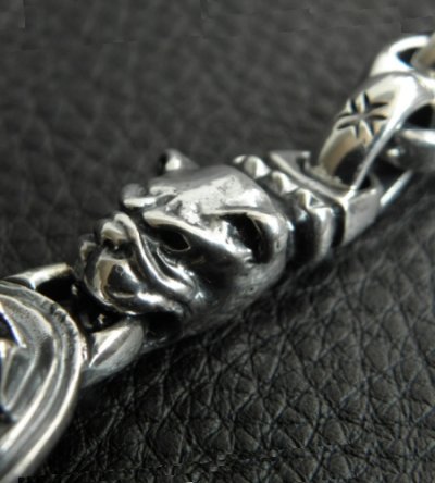 画像6: Half Sculpted Oval With 2 Old Bulldog & Smooth H.W.O, Anchor Chain Bracelet