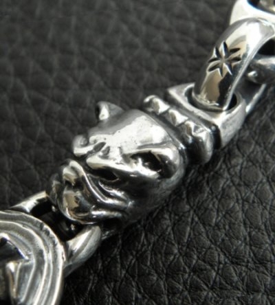 画像7: Half Sculpted Oval With 2 Old Bulldog & Smooth H.W.O, Anchor Chain Bracelet