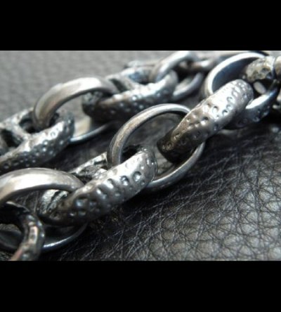 画像6: Bulldog With Textured Anchor Links & Smooth  H.W.O Bracelet