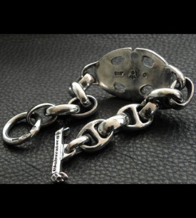 画像11: Sculpted Oval With All Smooth H.W.O Anchor Chain Links Bracelet